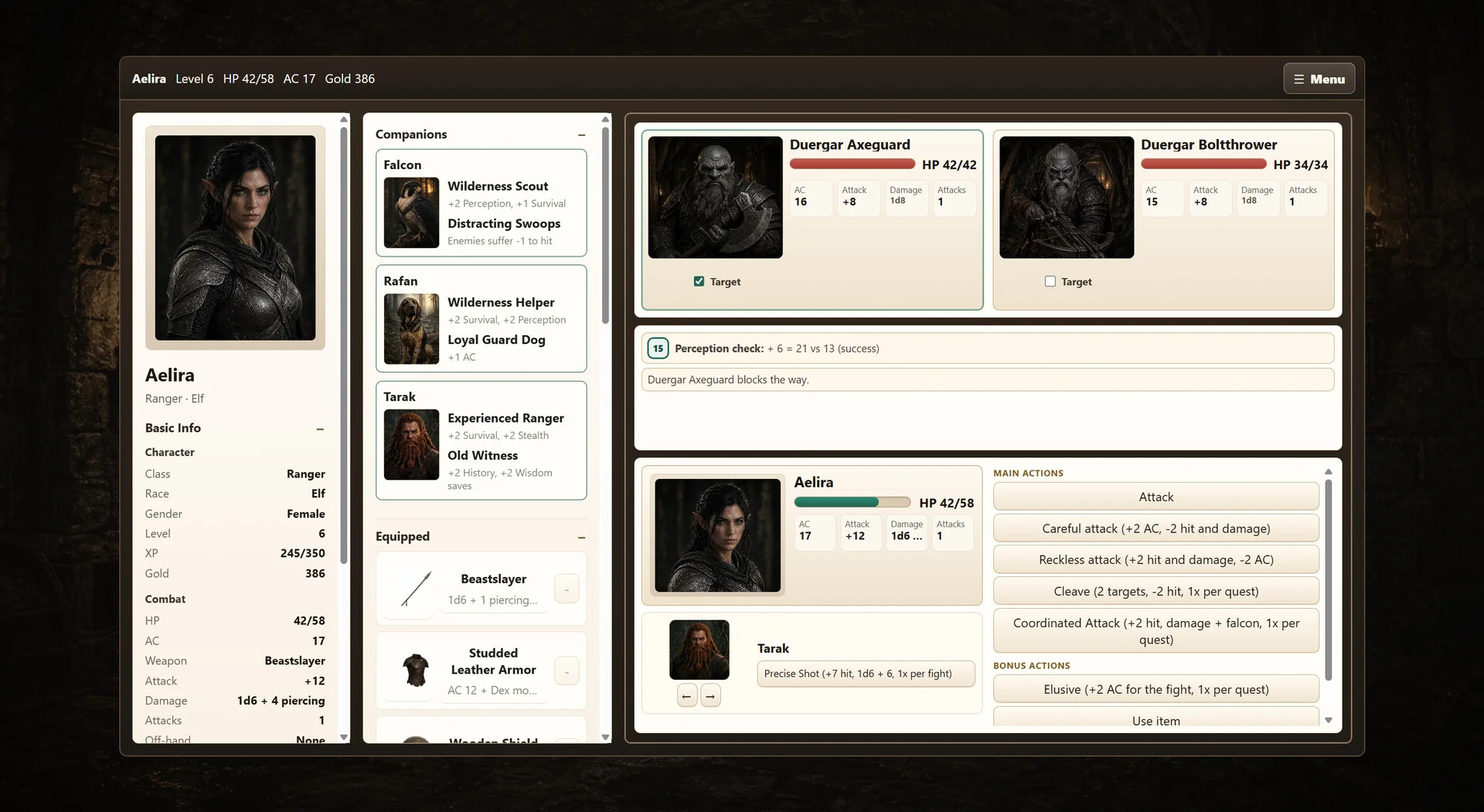 Curse of the Ancient Grimoire turn-based battle screenshot