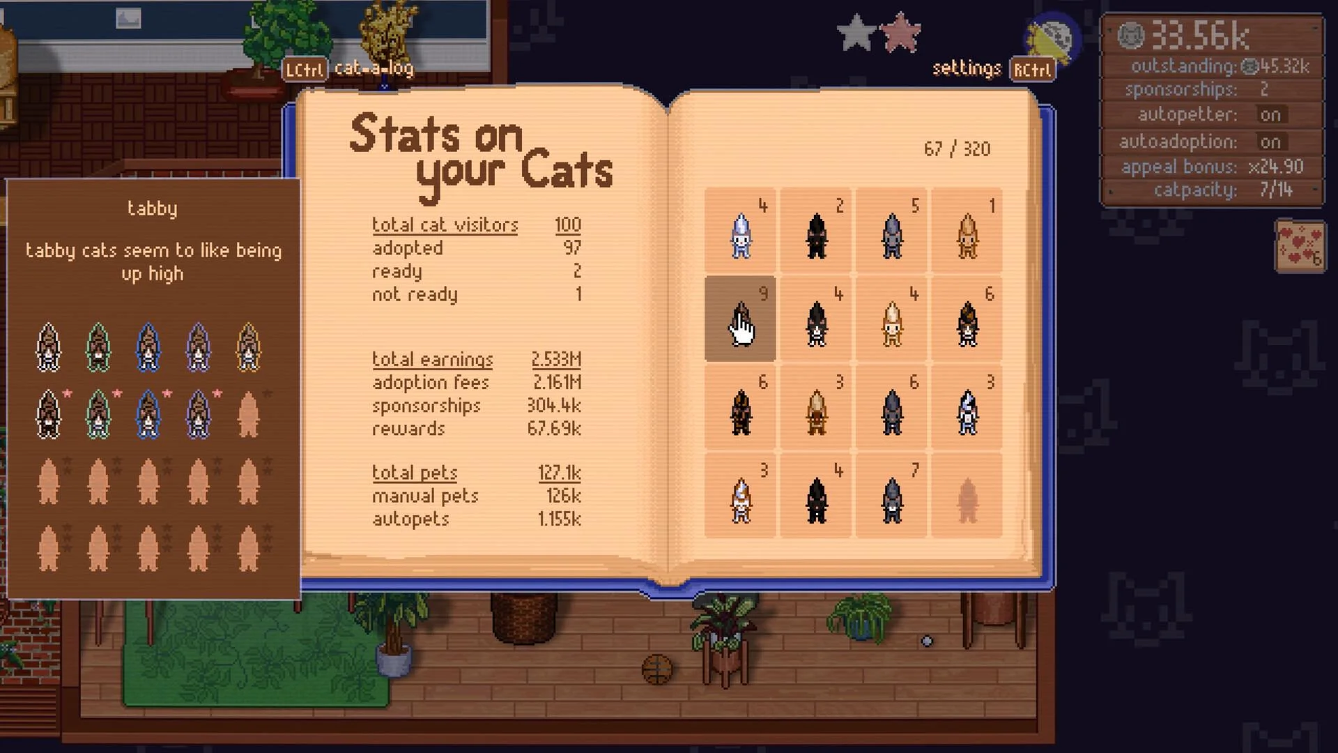 Catio Simulator petting cats for adoption