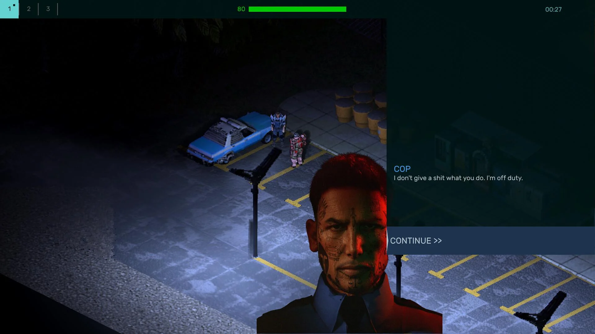 Brigador Killers twin-stick insurgent warfare urban combat scene