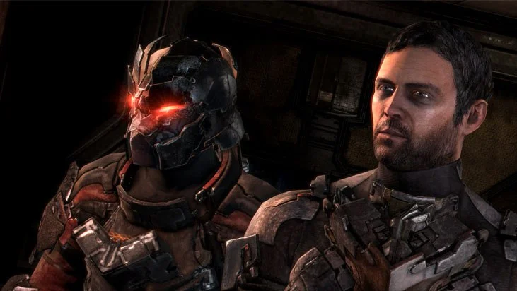 Dead Space 3 Necromorph fight in a Unitologist outpost