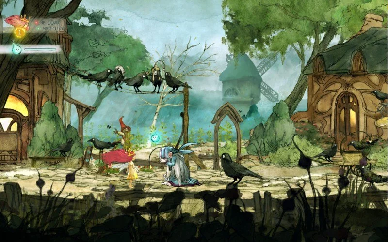 Child of Light split-screen pad steering the firefly