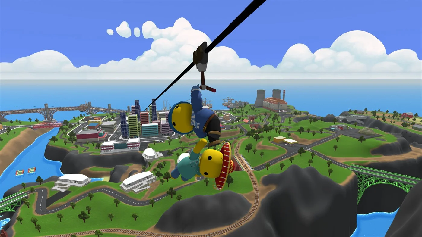 Wobbly Life split-screen co-op on a shared job