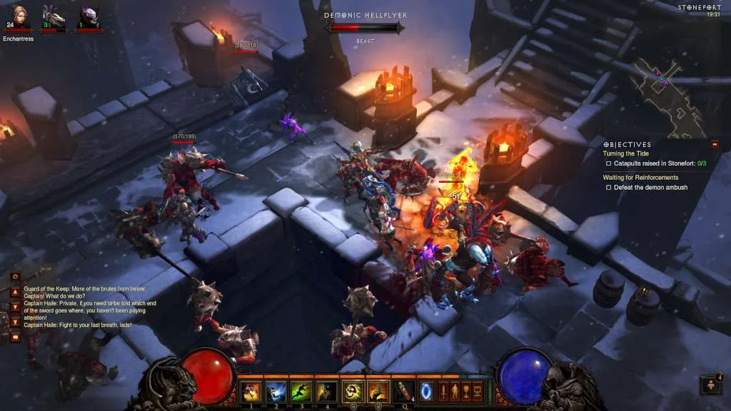 Diablo III Nephalem Rift portal in a bounty town