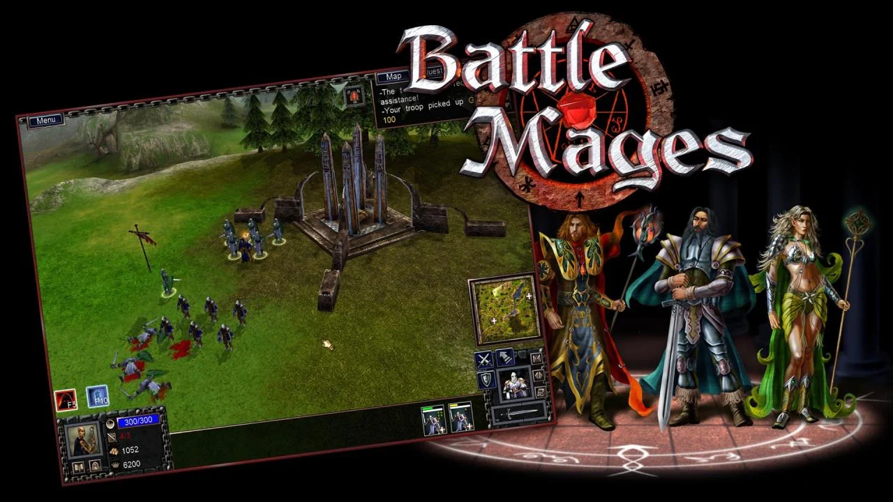 Battle Mages real-time strategy base building and spell combat