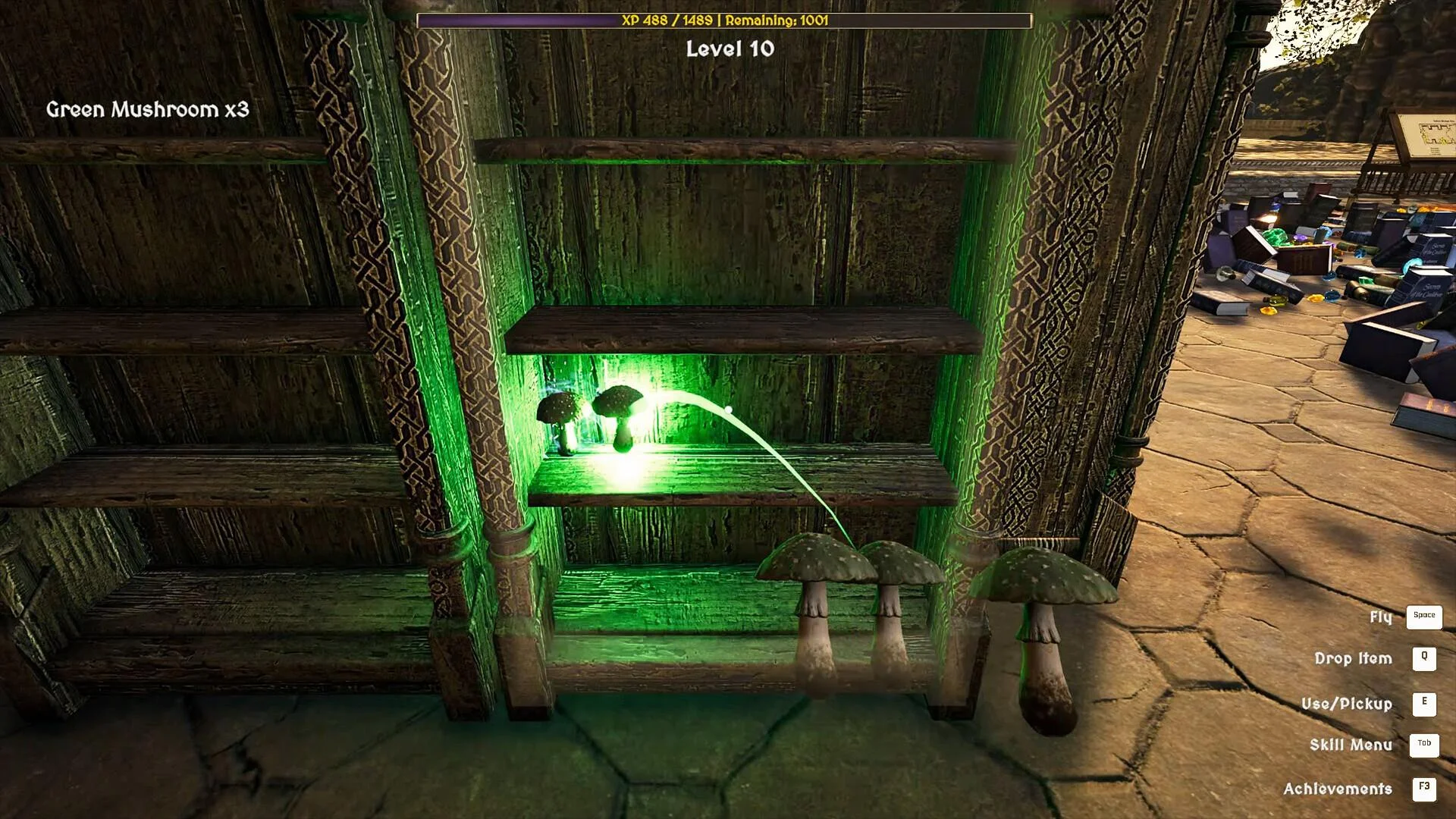 Magic Mess sorting scrolls potions and relics in wizard tower