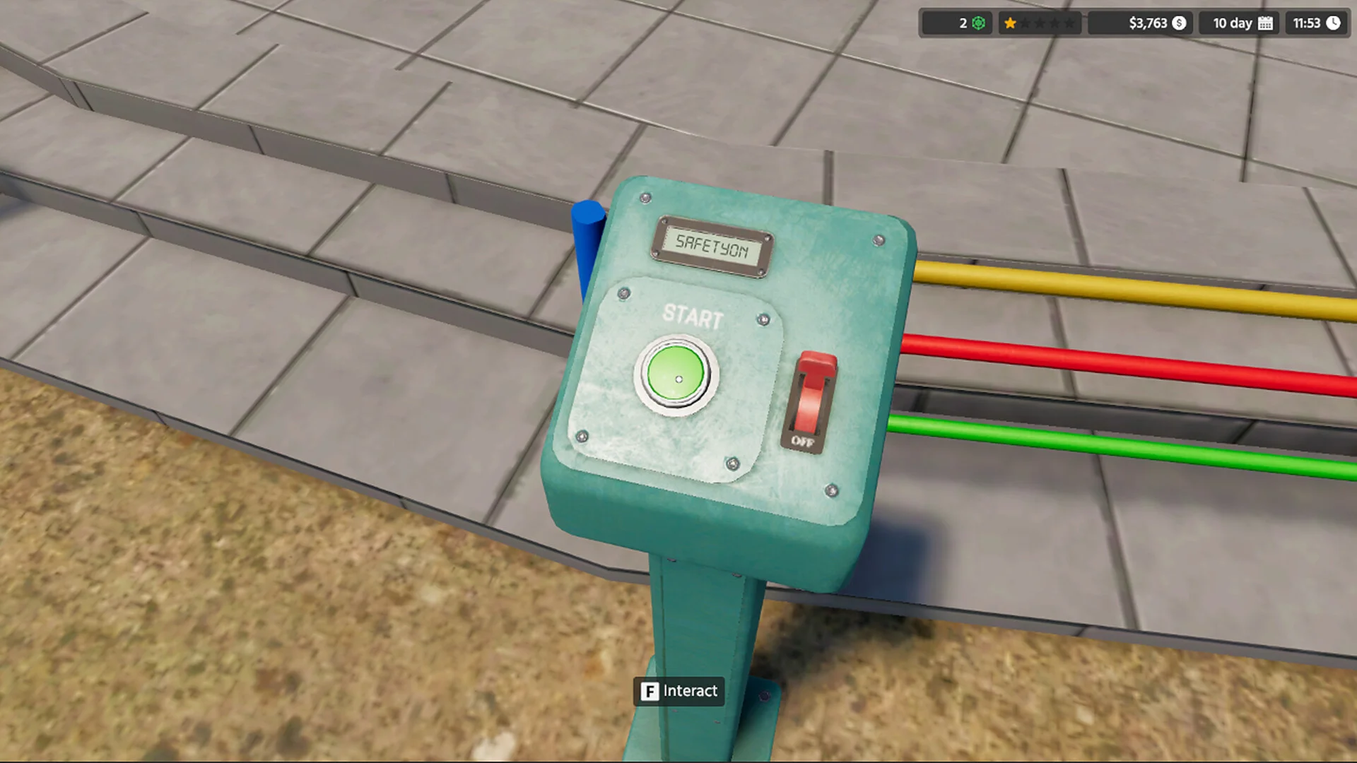 Fun Park Simulator cover — first-person view of an abandoned theme park