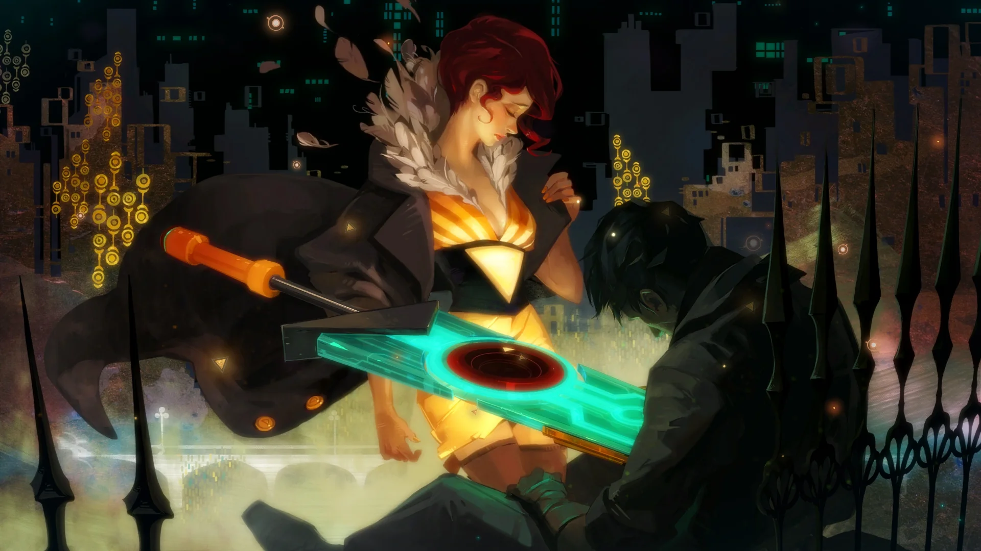 Transistor sci-fi city screenshot GOG