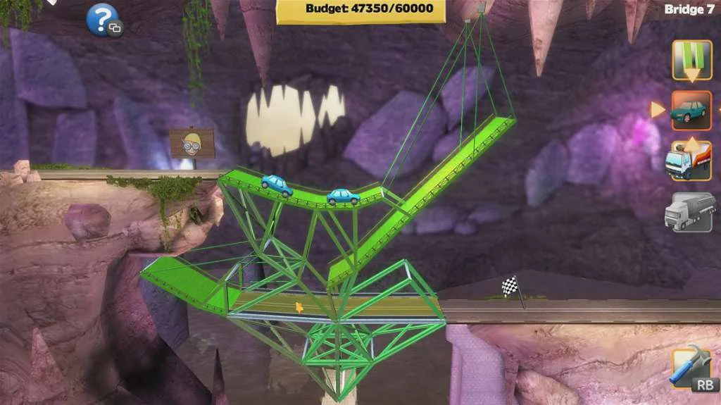 Bridge Constructor 64 levels City Canyon Beach Mountains