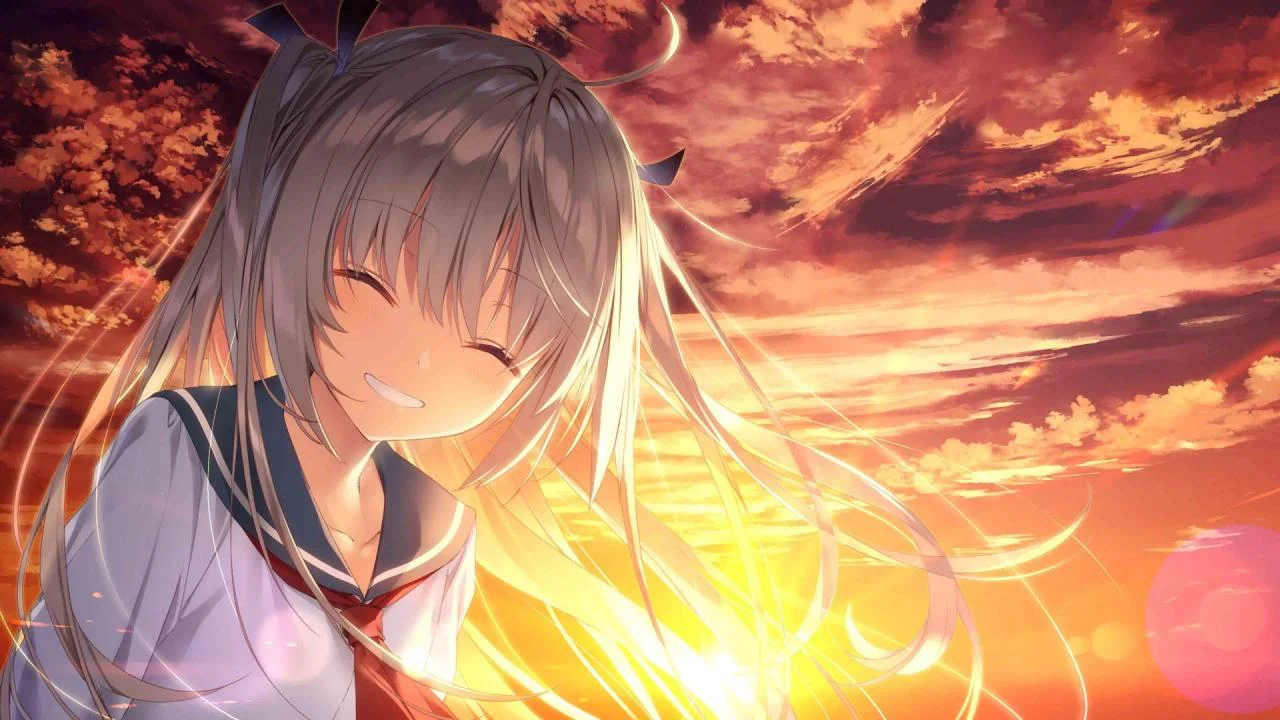 ATRI My Dear Moments Ikaruga Natsuki on a small research boat