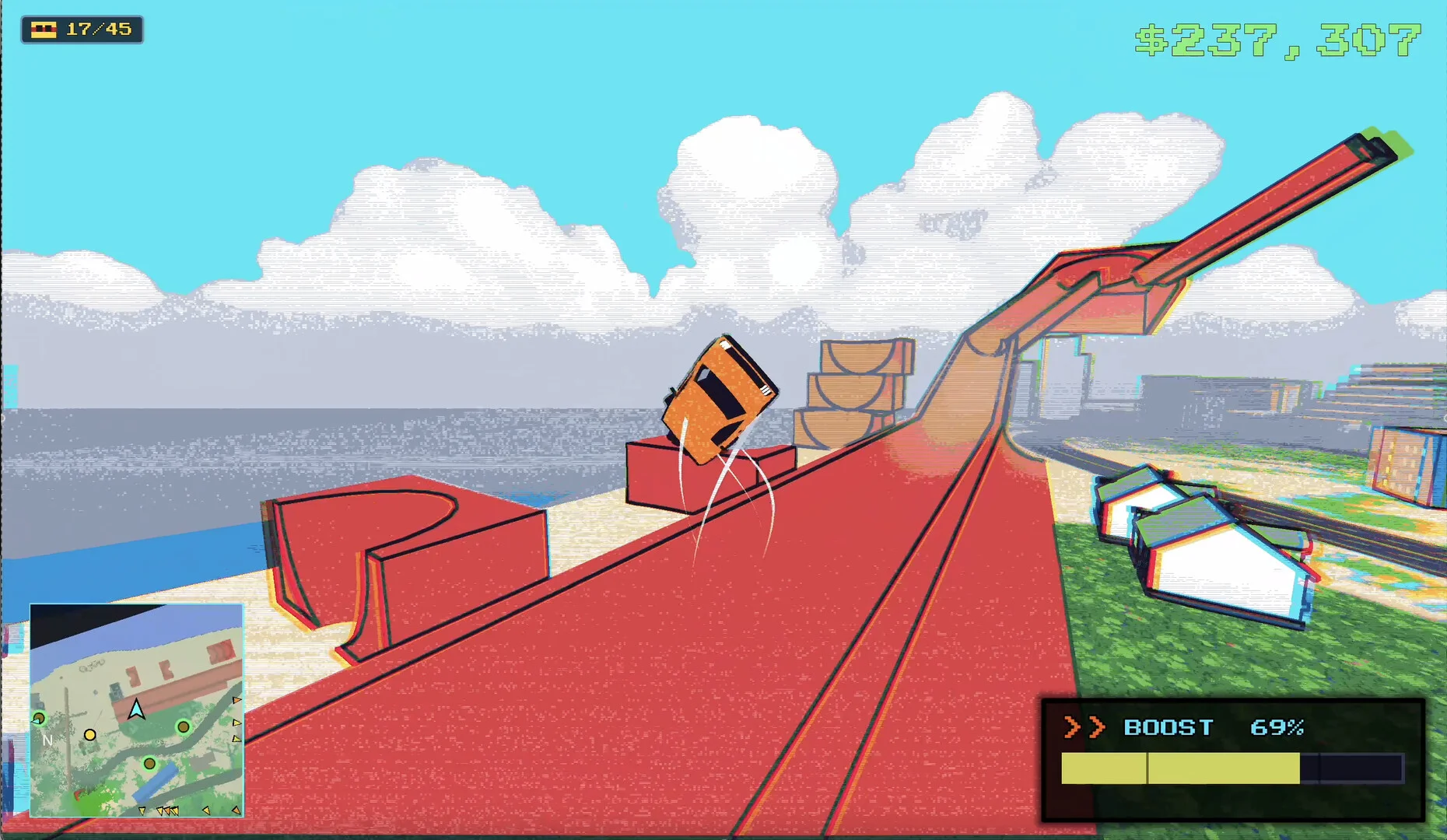 Caddywack aerial trick off a ramp