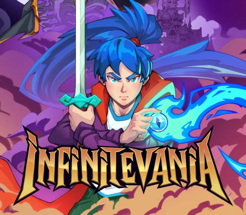 Infinitevania cover of a 2D metroidvania world