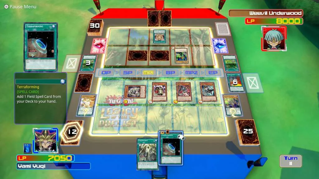 Yu-Gi-Oh Legacy of the Duelist custom deck online duel screen