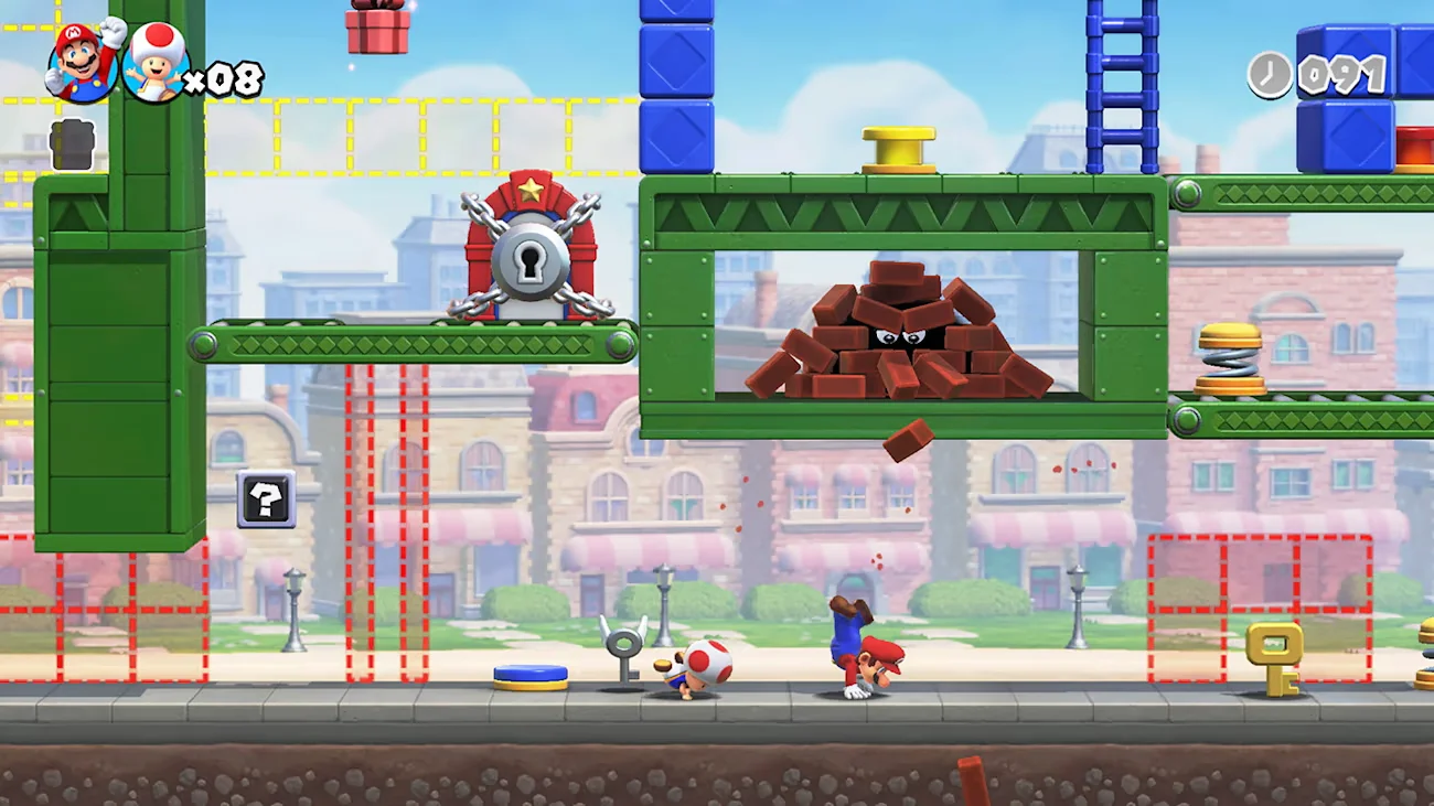 Mario vs Donkey Kong Two-Player Mode Toad