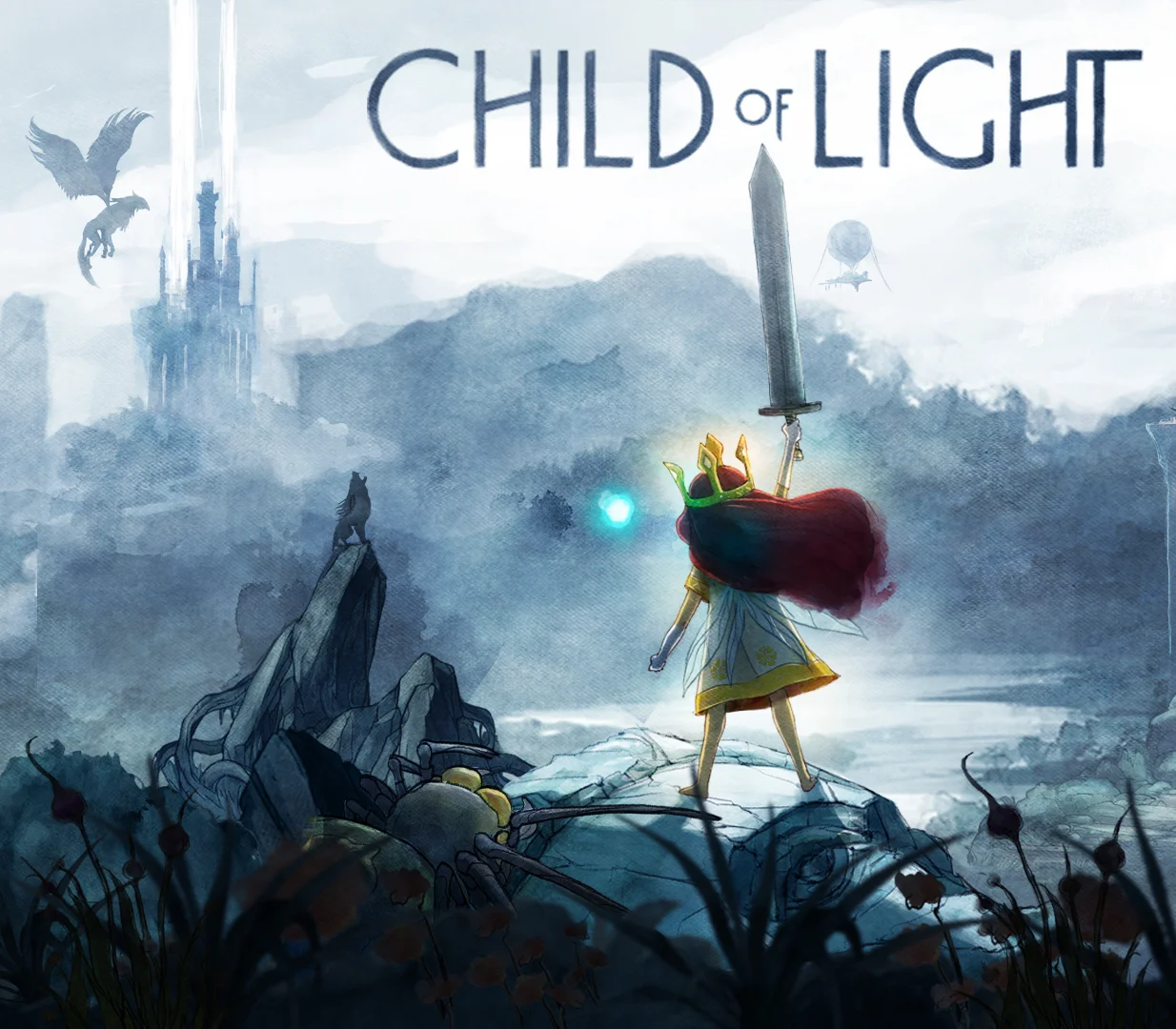Child of Light cover, Aurora in watercolor Lemuria