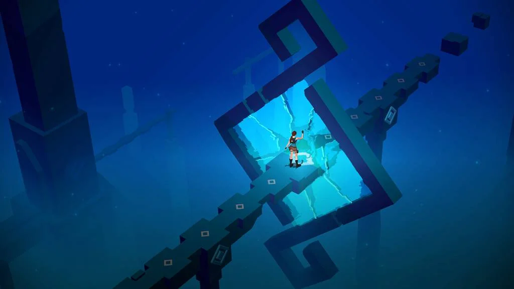 Lara Croft GO puzzle ruins on PlayStation 4