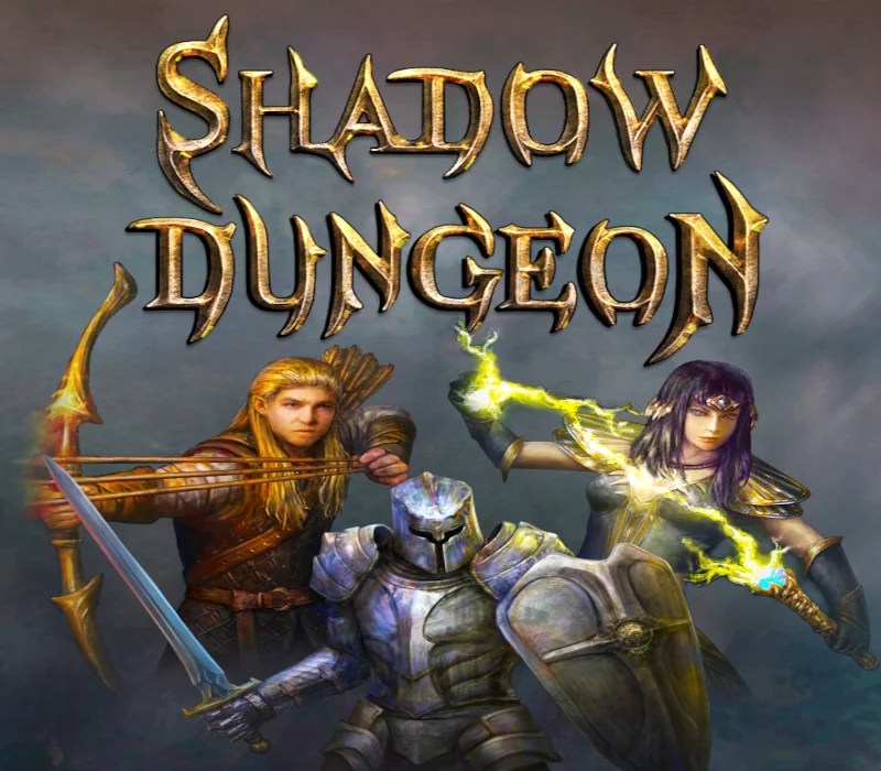 Shadow Dungeon cover art, dark fantasy action RPG