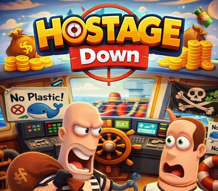 Hostage Down cover, Pooandplay 80s talk sim