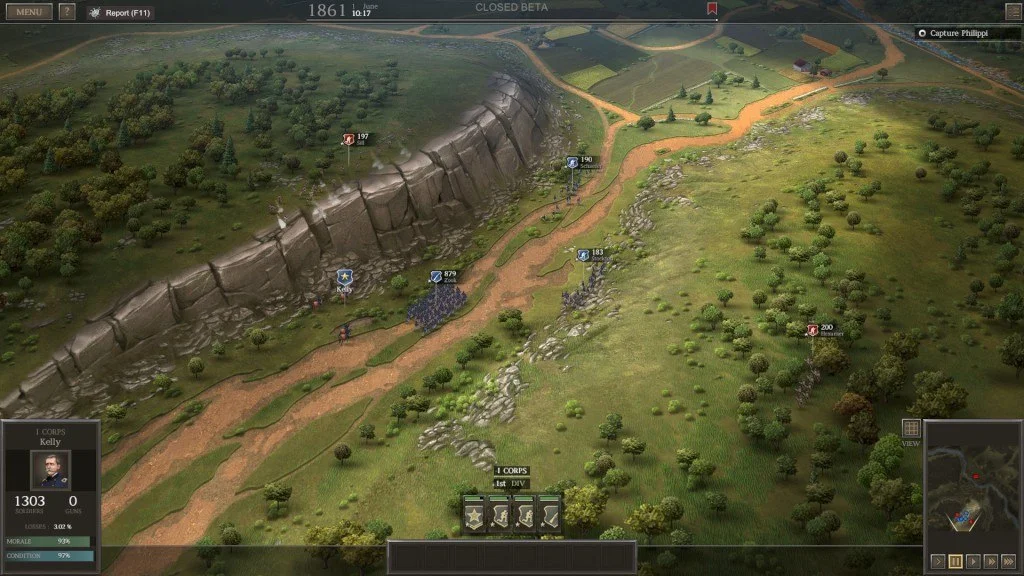 Ultimate General Civil War brigade orders on a huge map