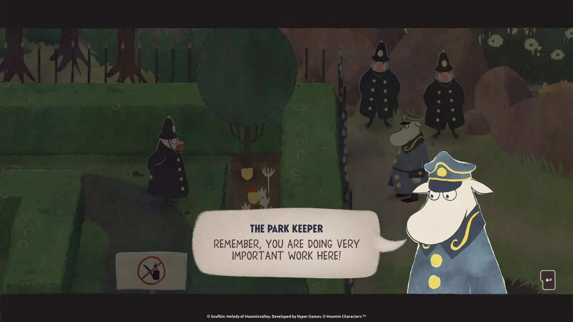 Snufkin Melody of Moominvalley meeting familiar Moomin characters