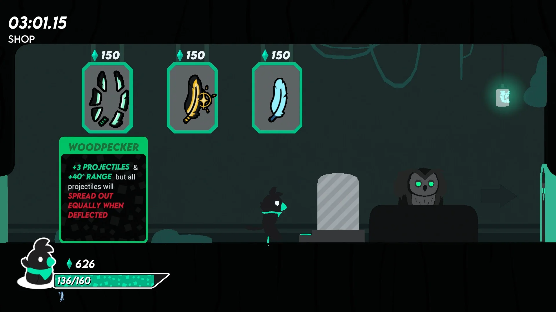Ricochet Raven upgrade feathers