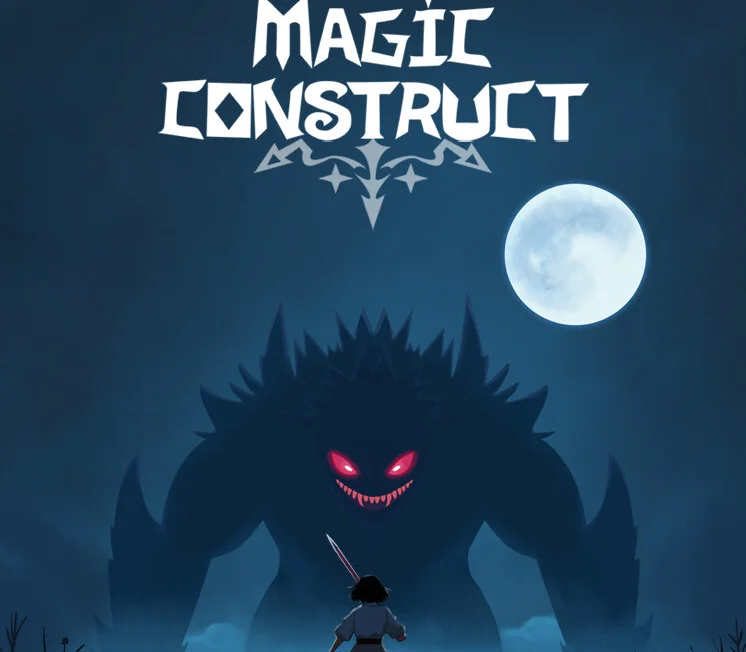 Magic Construct skill nodes wired into a projectile