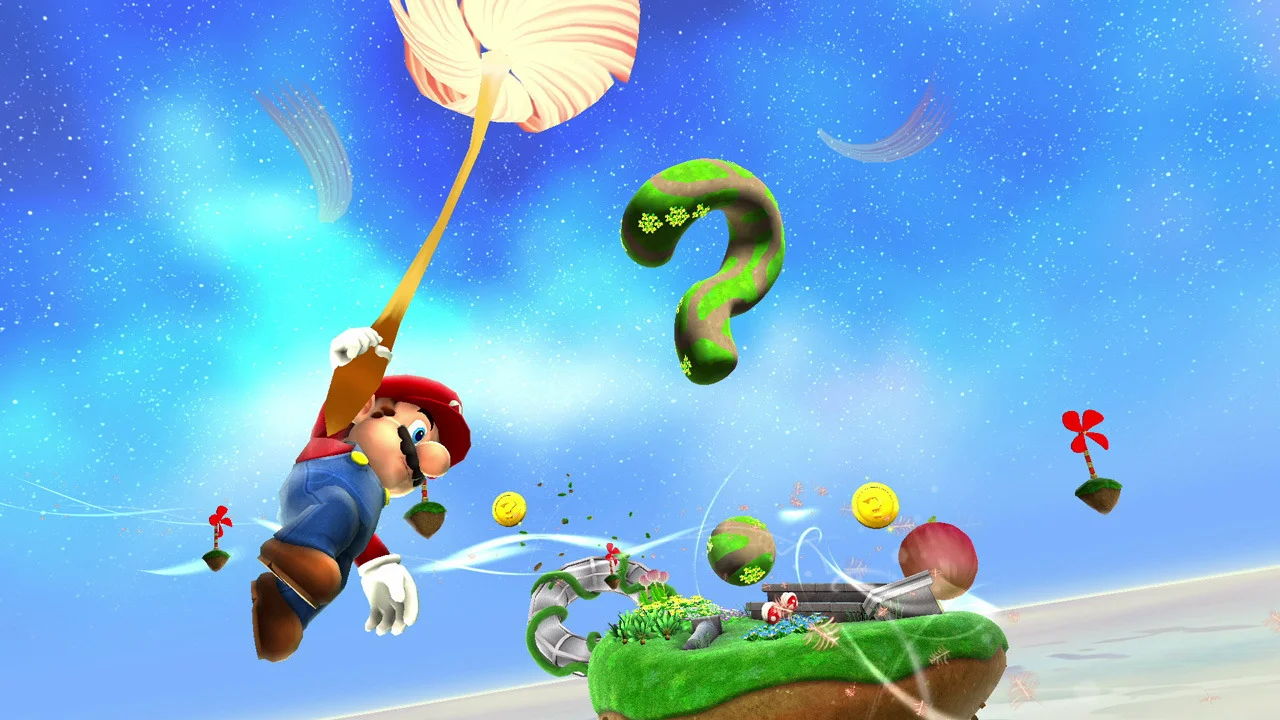 Super Mario Galaxy gravity planet hop