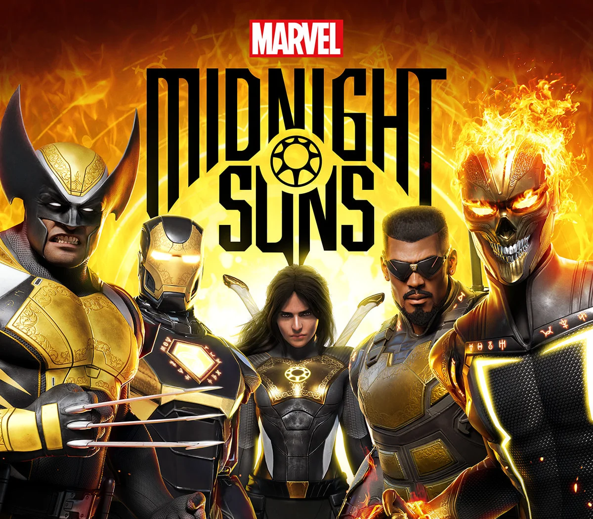 Marvel's Midnight Suns cover, Hunter with Midnight Suns roster