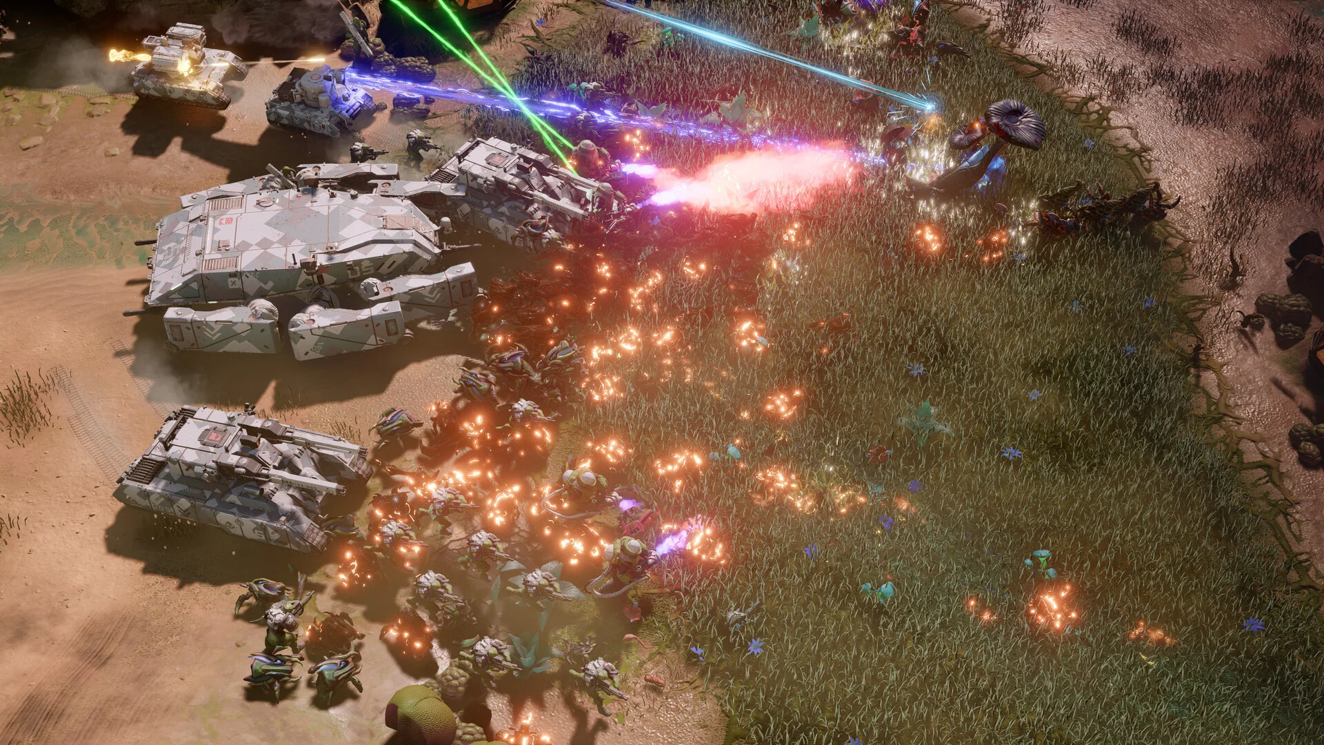 ZeroSpace sci-fi RTS battle against alien factions