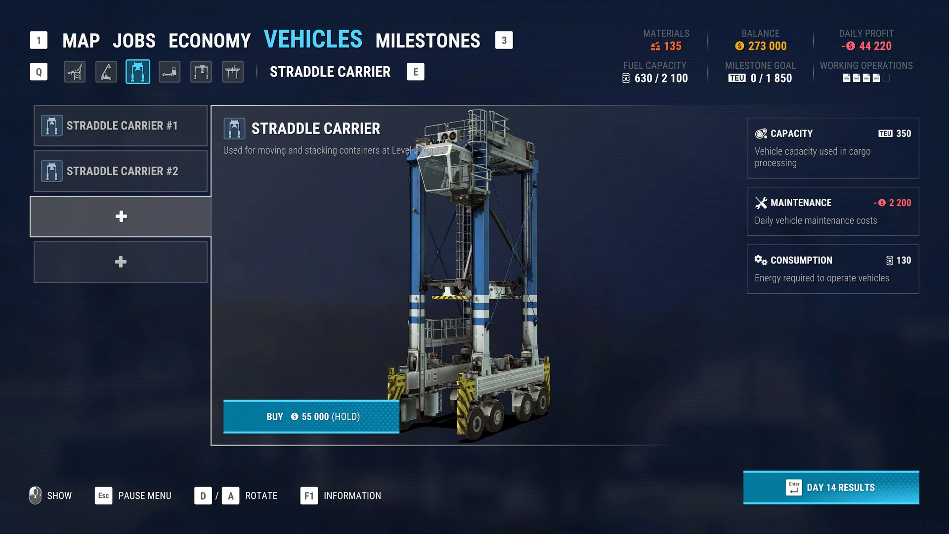 Docked ship-to-shore crane