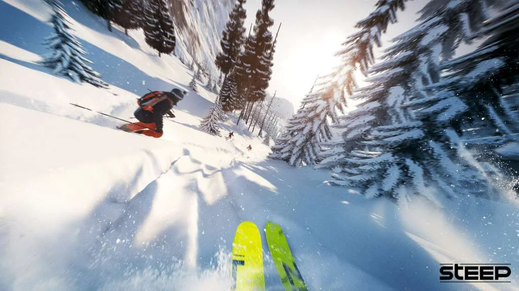 Steep Gold paragliding challenge over snowy ridge