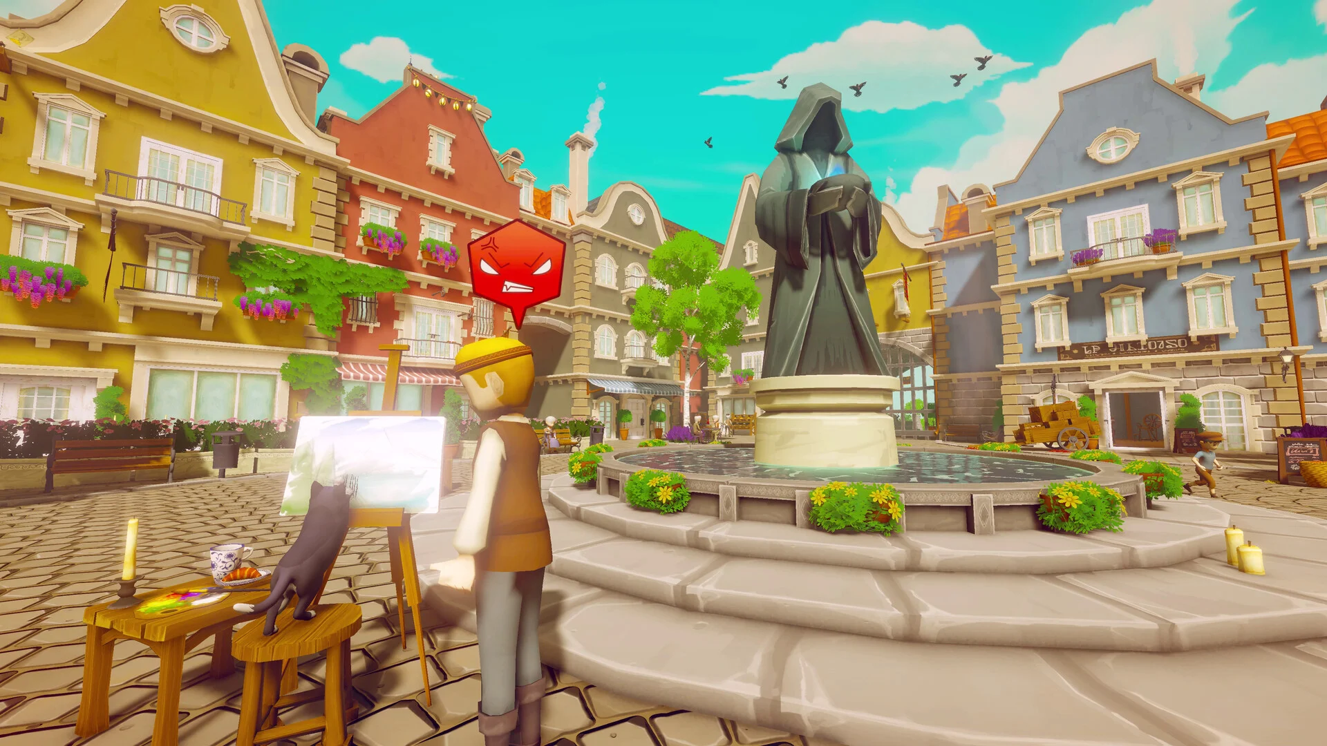 Pawbay: Cat Chaos rooftop climbing and town exploration