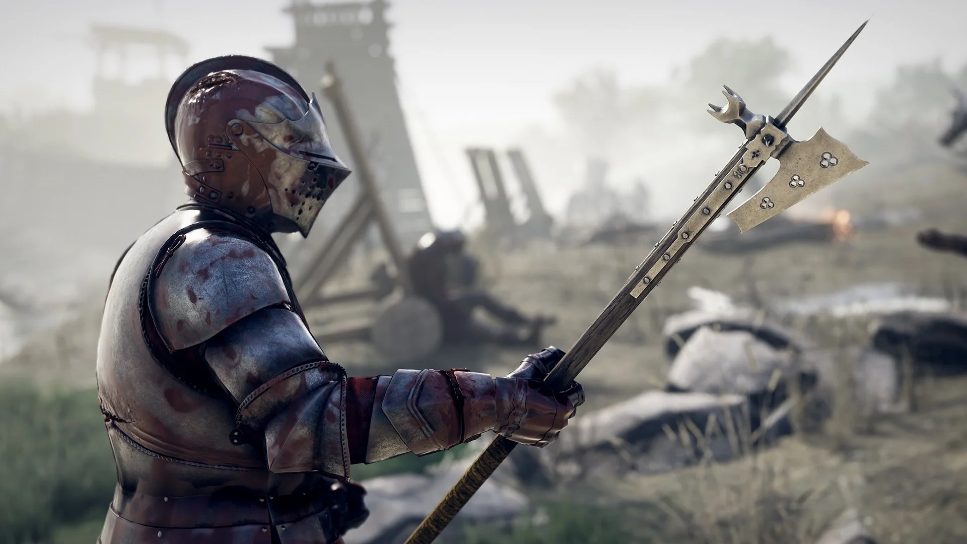 Mordhau Xbox castle wall during an online siege