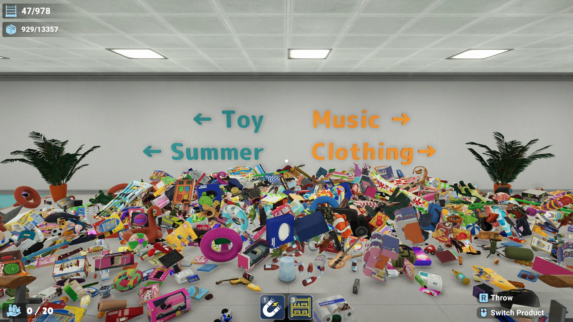 Megastore two-story floor