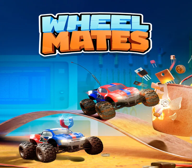 WheelMates cover art, two-player RC car co-op adventure