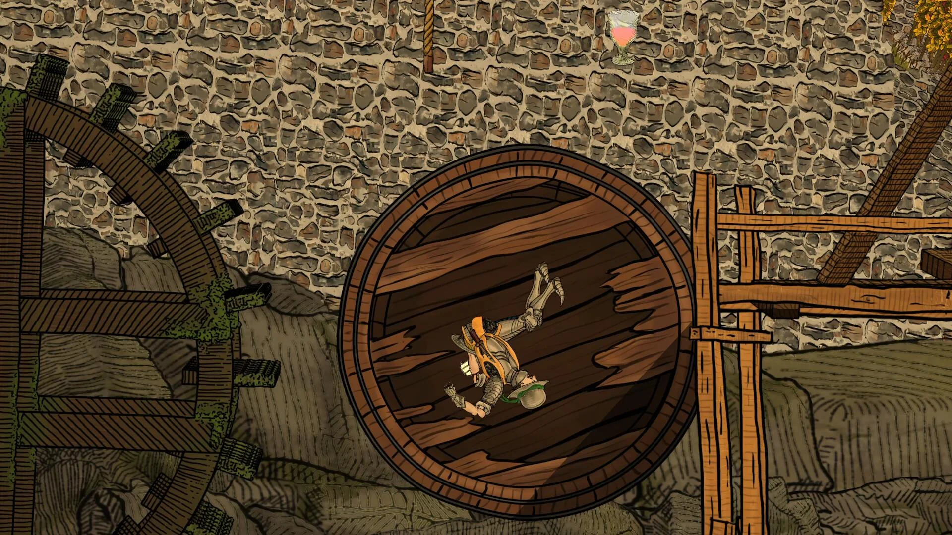 Ritter and Rotwein drunken ragdoll knight on the finish line