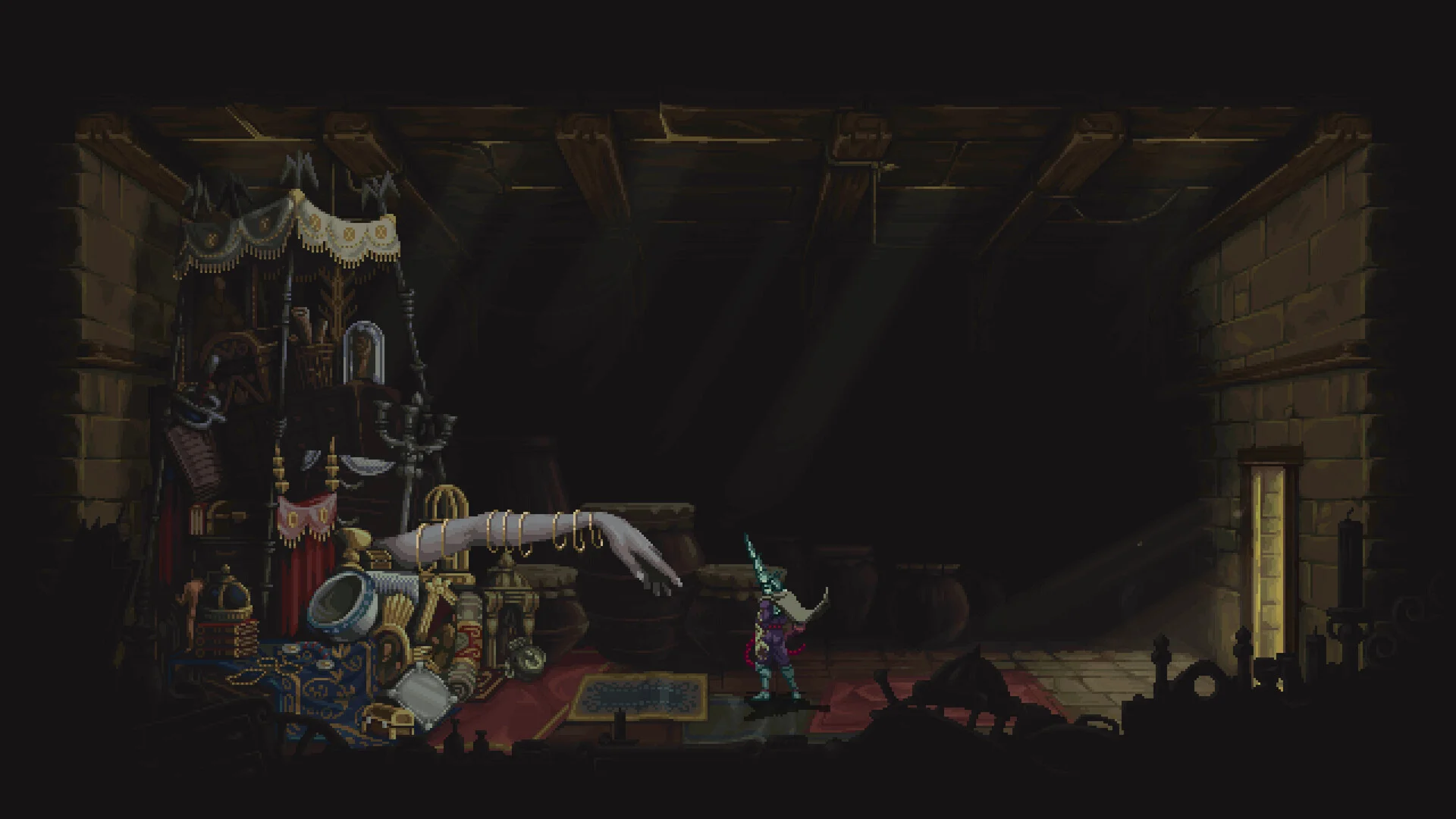 Blasphemous 2 buried choir hall exploration