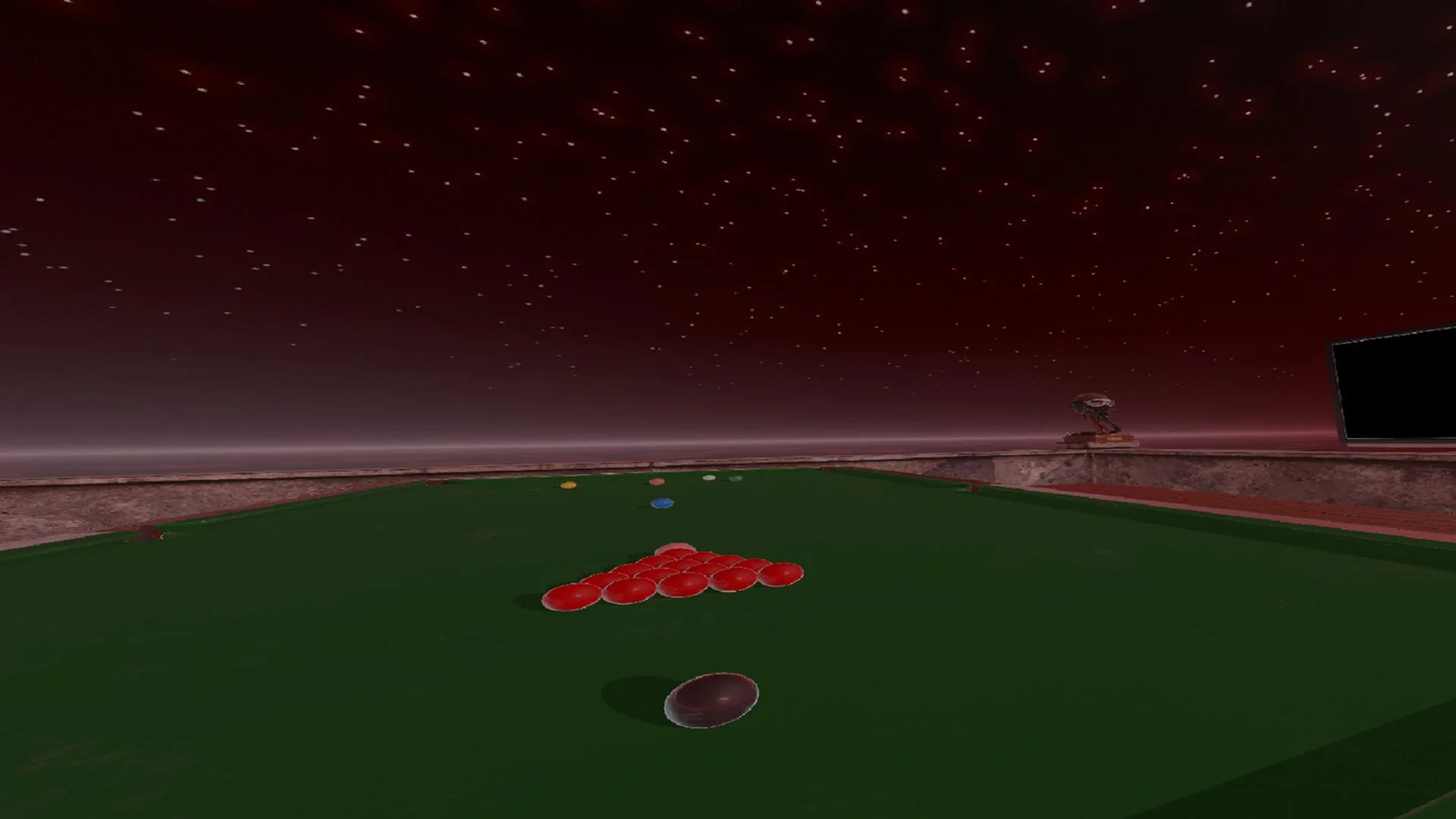 Snooker Billiard online match at the table