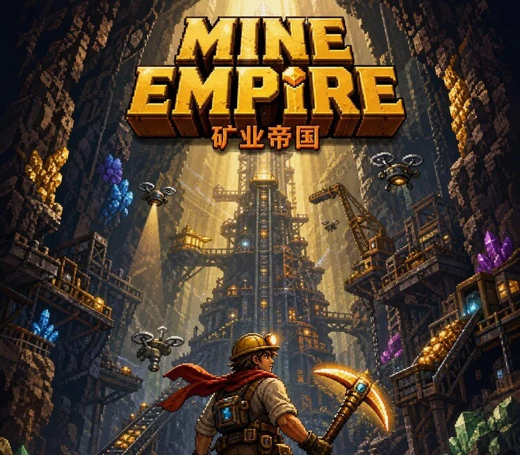 Mine Empire cover of a growing mine shaft