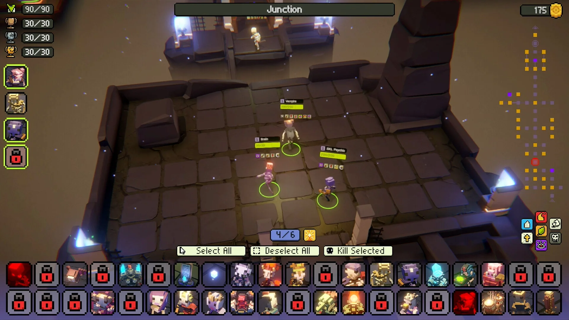 Drag'N Dungeon hero team combo screenshot