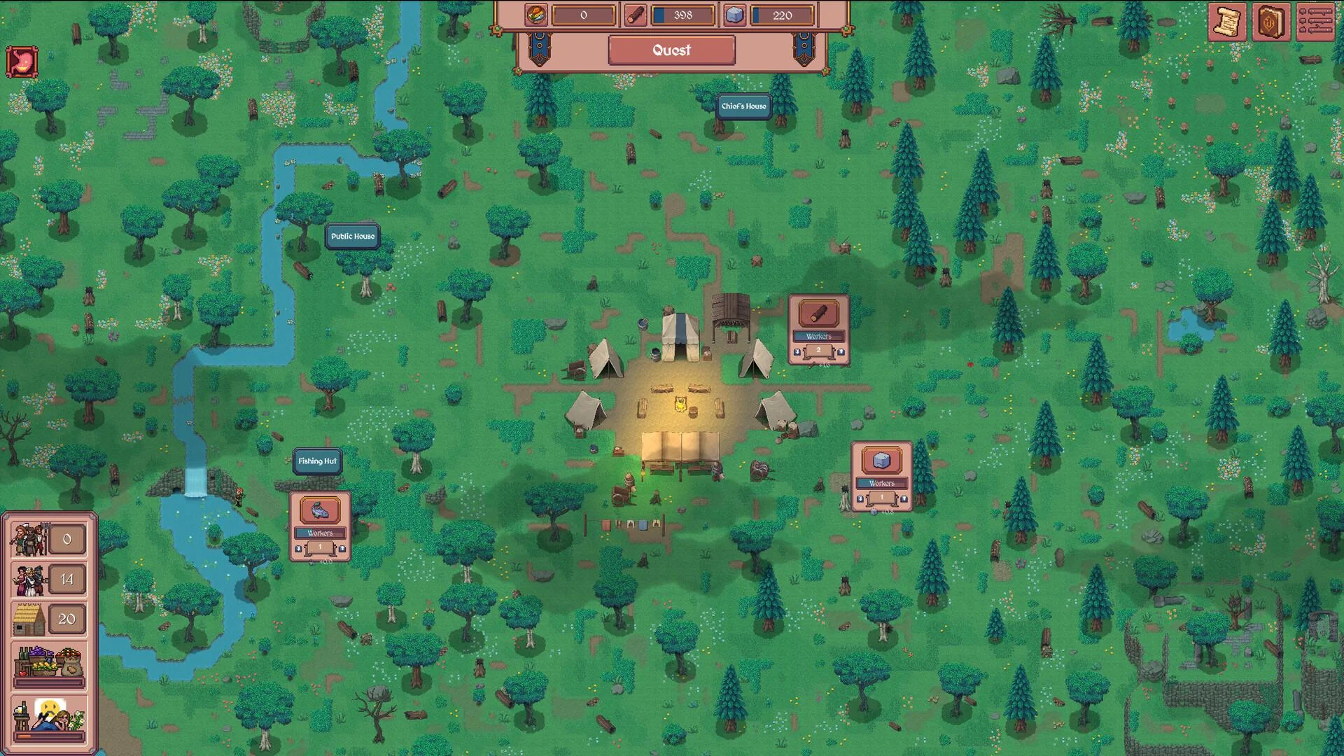 Hearth and Hamlet workers gathering resources