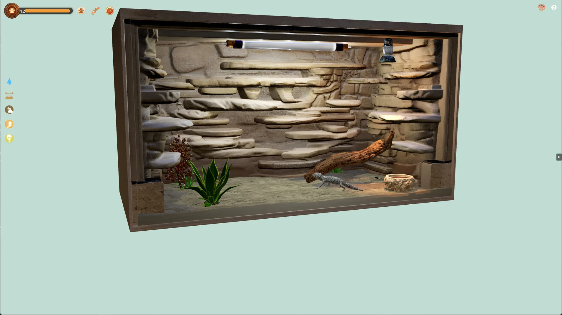 Desktop Reptiles hides and basking