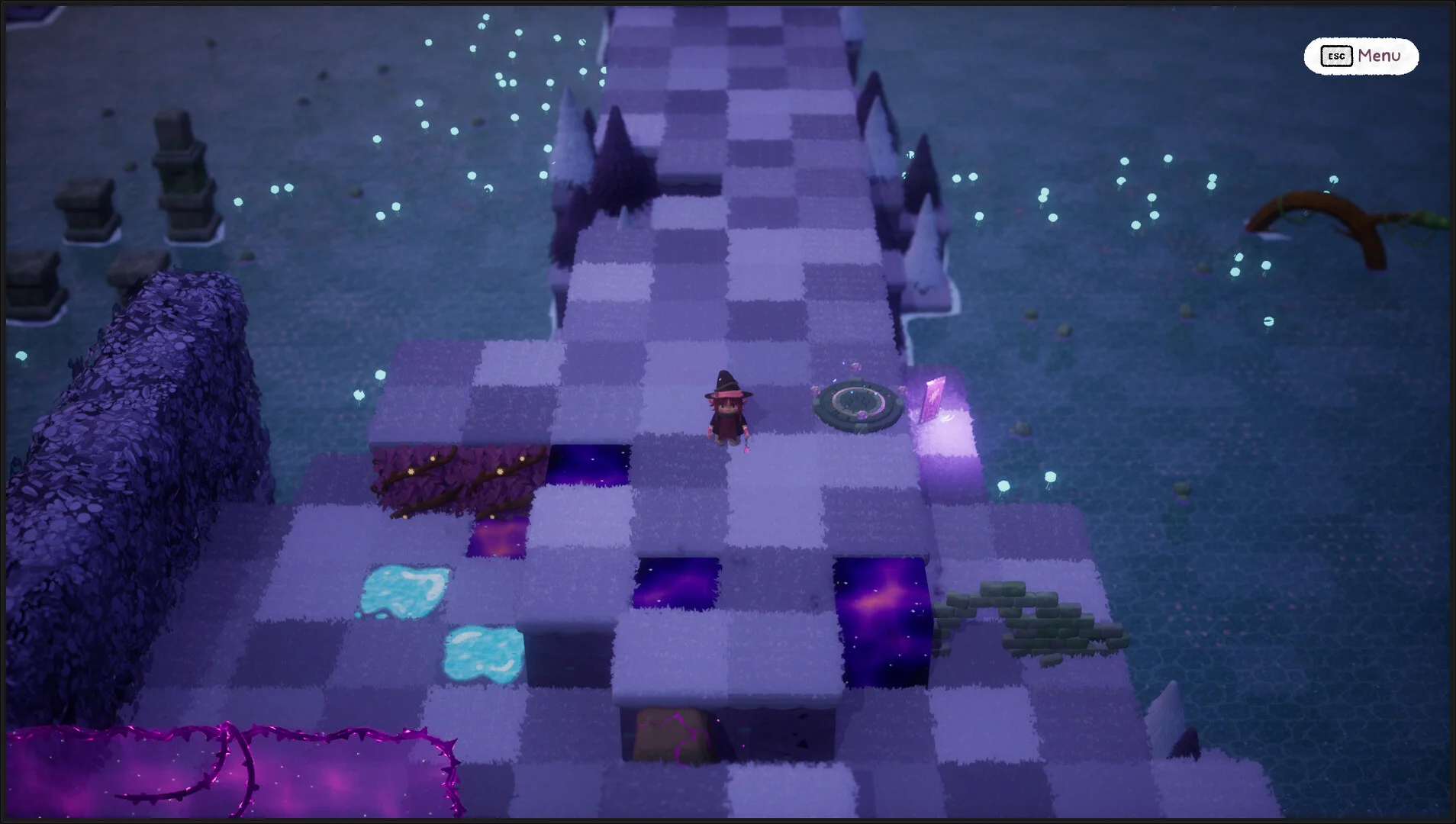 Kitty Witchy Dreamy Forest path toward Enchanted Dusk