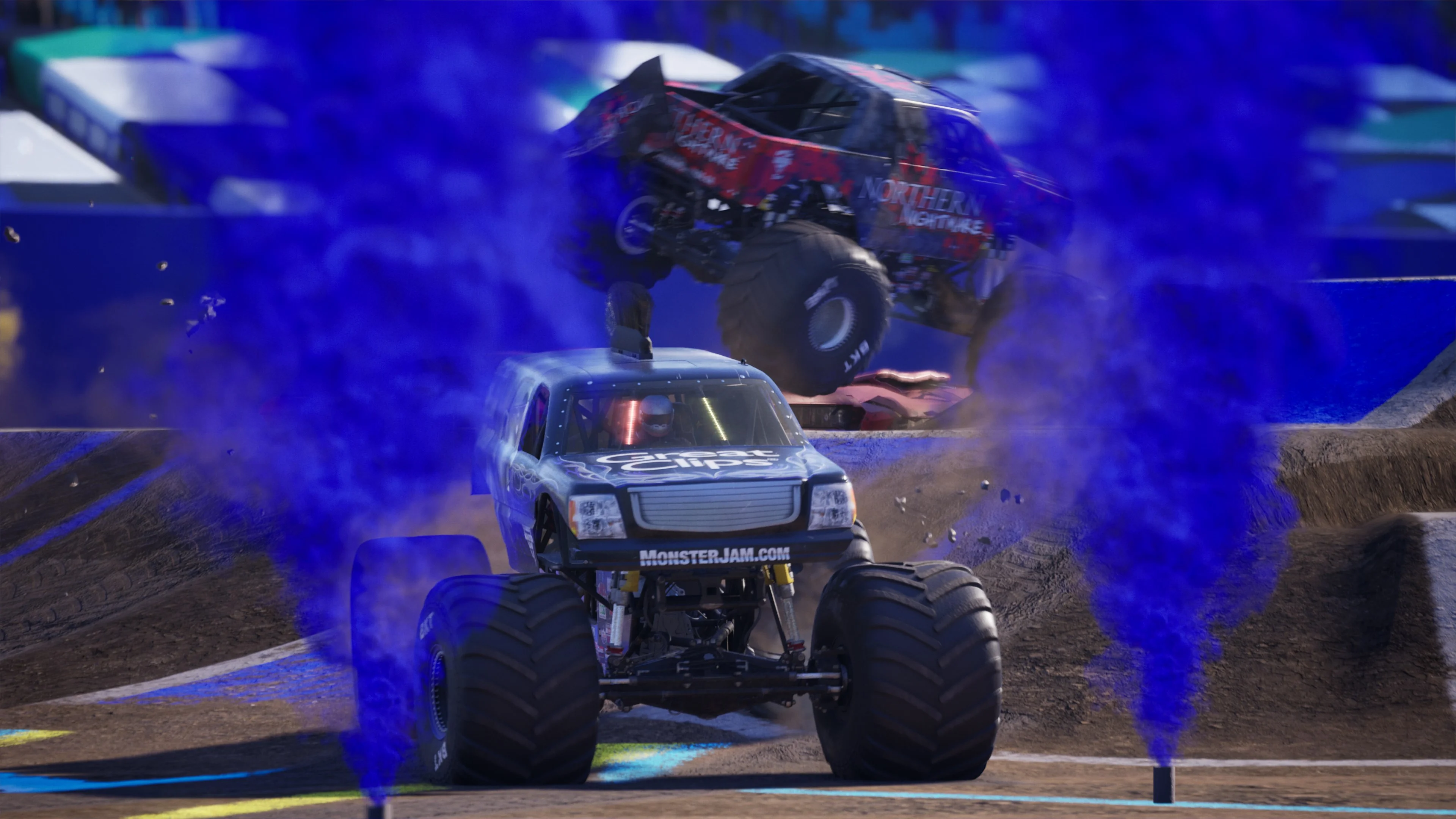 Monster Jam Grave Digger race