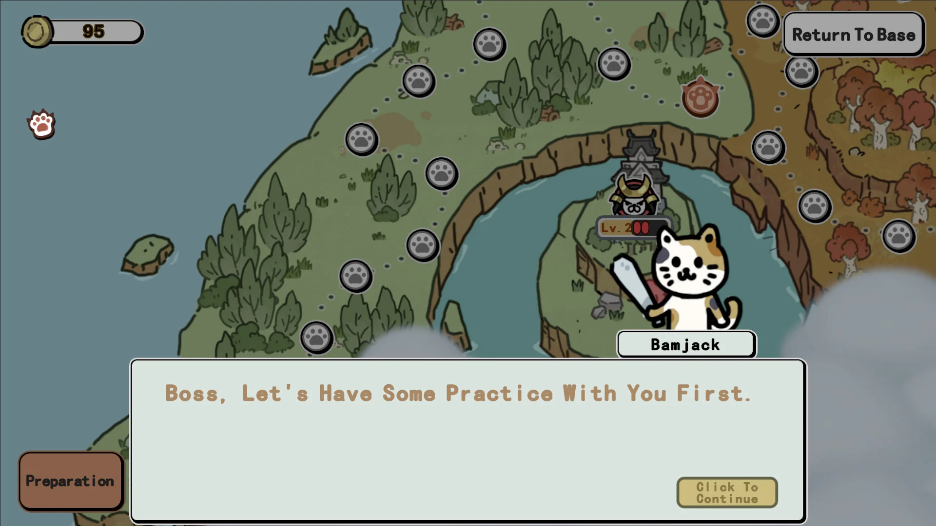 Claws Of Power cute cat leader deck tactics gameplay scene