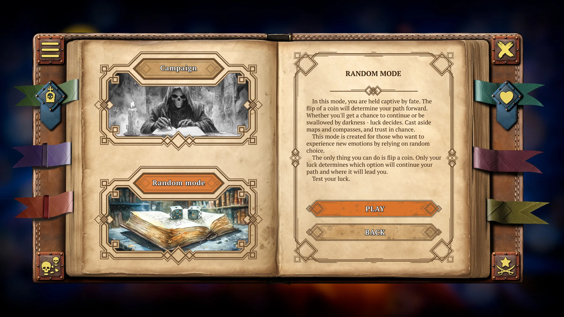 Your Story Games with Death Steam fatal-branch screenshot