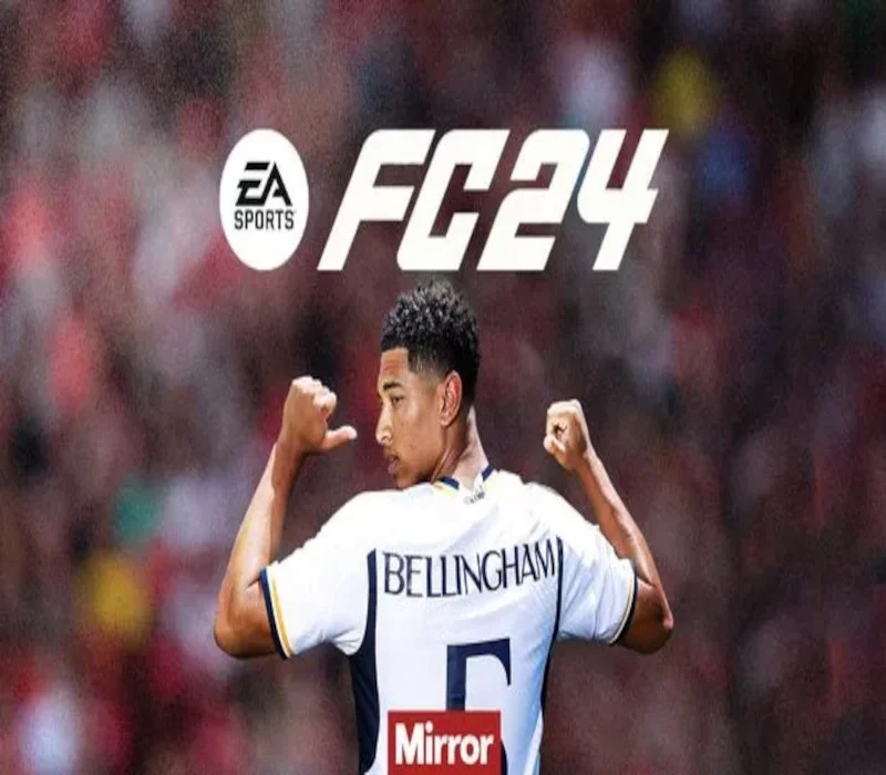 EA SPORTS FC 24 cover, kick-off on a licensed pitch