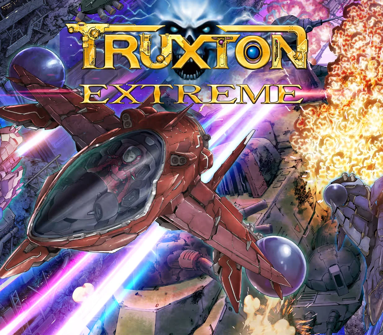 Truxton Extreme cover, vertical shoot-em-up bullet hell