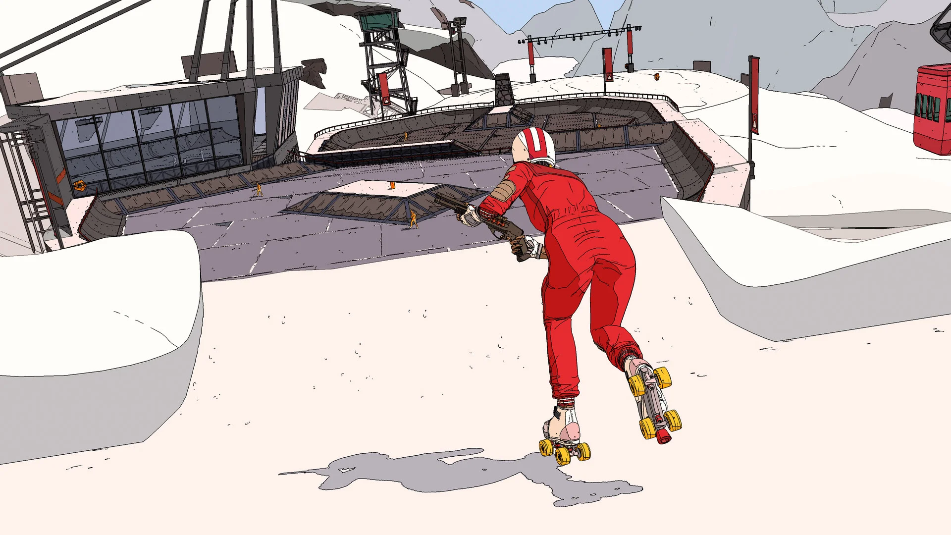 Rollerdrome stylish shooter gameplay screenshot