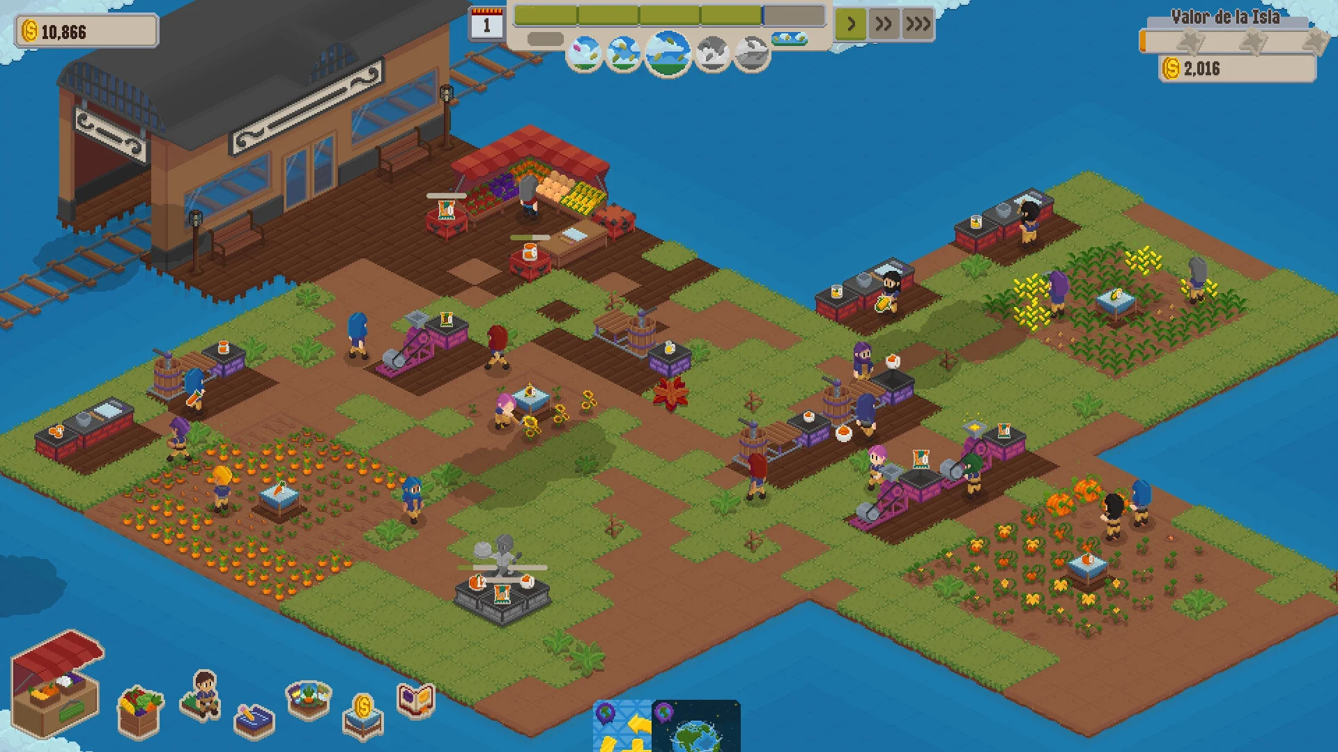 Oceanic Rails solo island sim on Windows and macOS