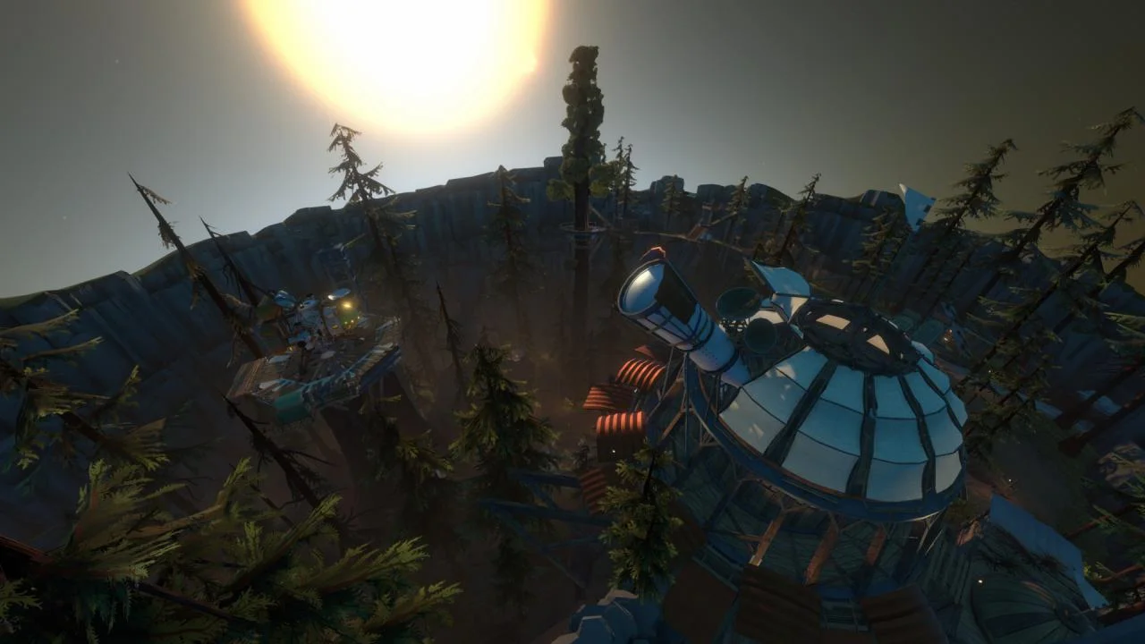 Outer Wilds marshmallow roast at the campfire